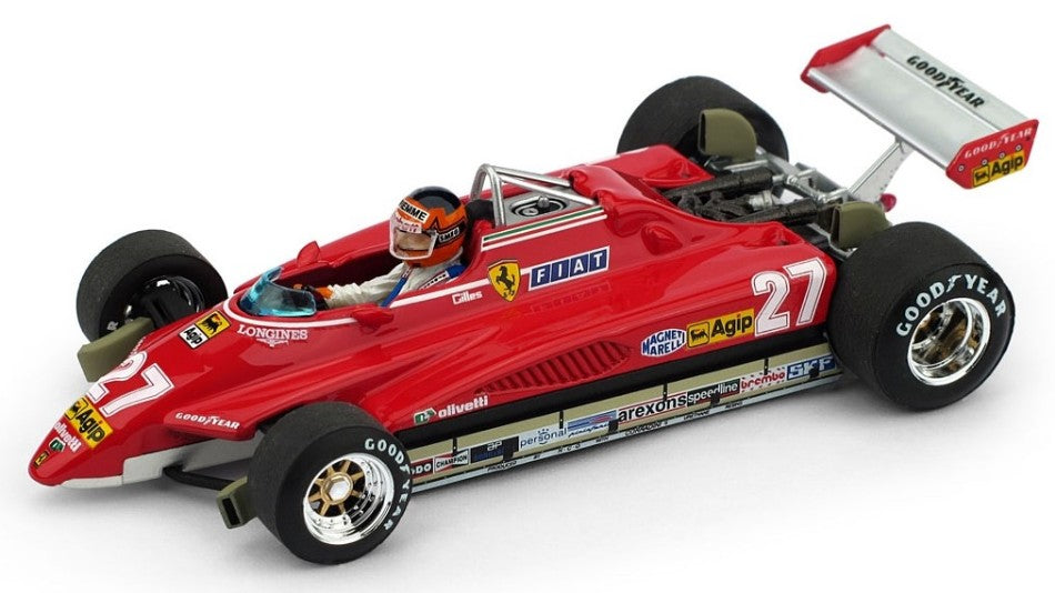 Ferrari 126 C2 G.Villeneuve 1982 N.27 Brazil GP + Pilota 1:43 – Brumm