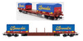 Fs 4-AXLE Flat Wagon With 2x20 Containers Gruppo Bernardini Ep.vi – Rivarossi 1:87