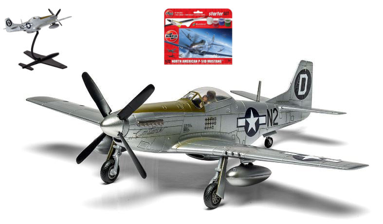 North American P51D Mustang Small Starter Set Kit – Airfix 1:72