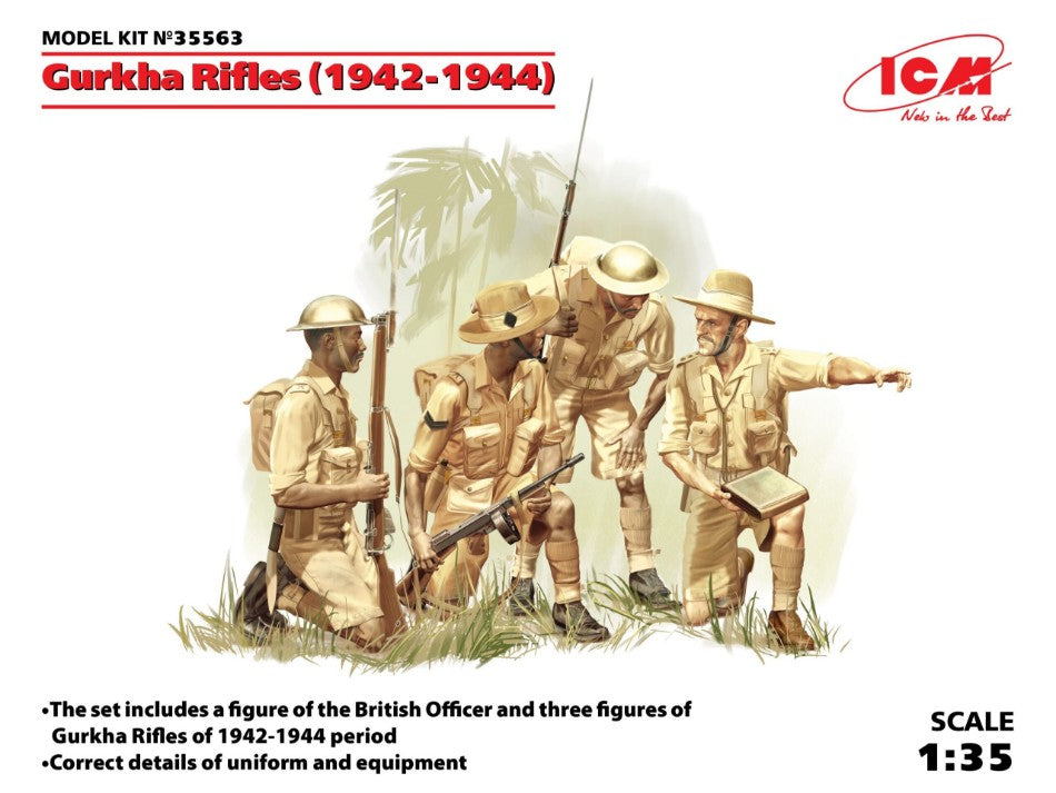 Gurkha Rifles 1944 4 Figures Kit – ICM 1:35