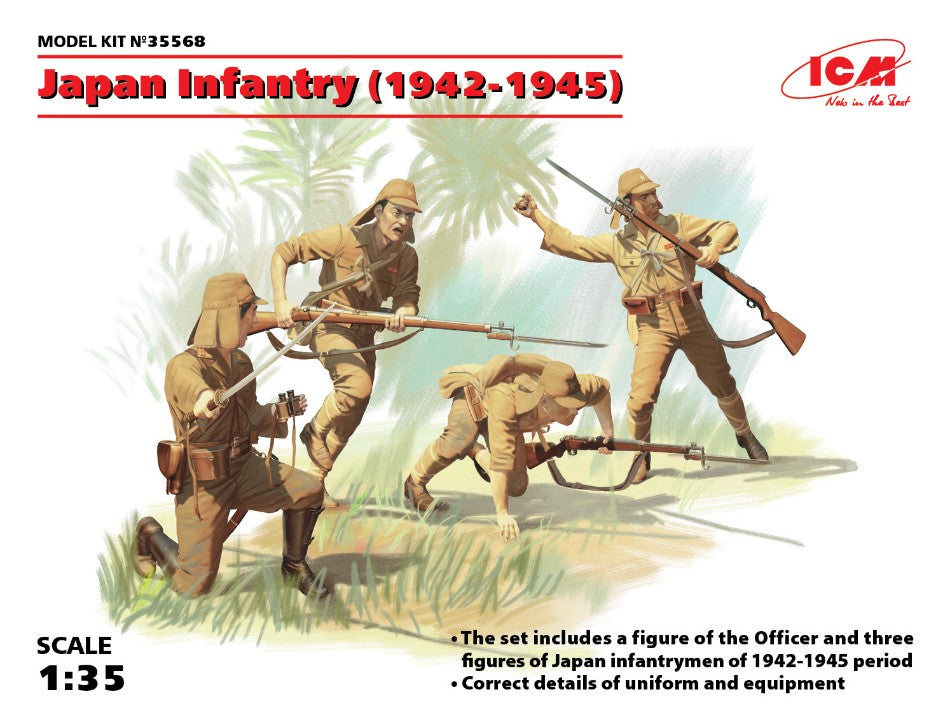 Japan Infantry 1942-1945 4 Figures Kit – ICM 1:35