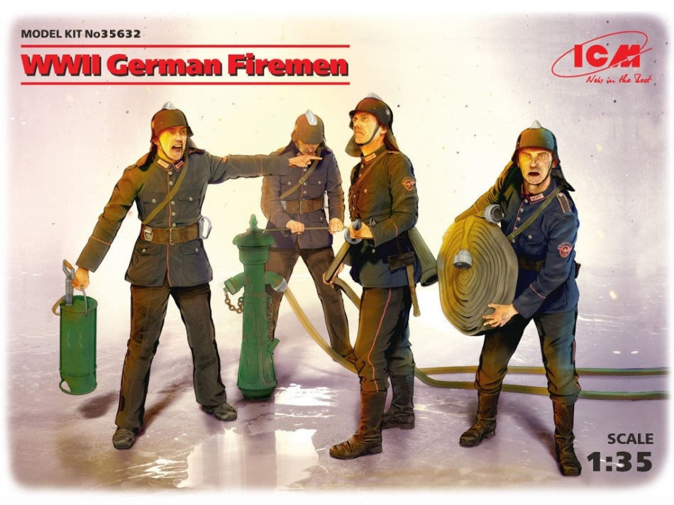 WWII German Firemen 4 Figures Kit – ICM 1:35
