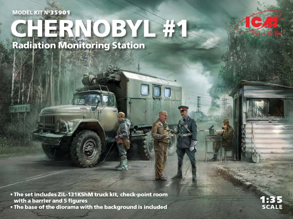 Chernobyl Radiation Monitoring Station ZIL-131 Kshm Truck Kit – ICM 1:35