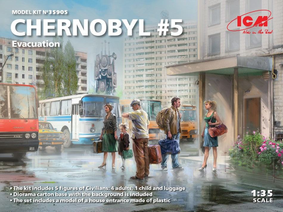 Chernobyl Evacuation 5 Figures Kit – ICM 1:35