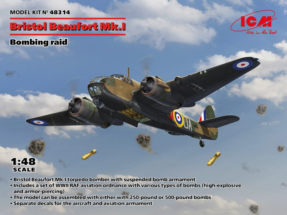 Bristol Beaufort Mk.i. Bombing Raid Kit – ICM 1:48