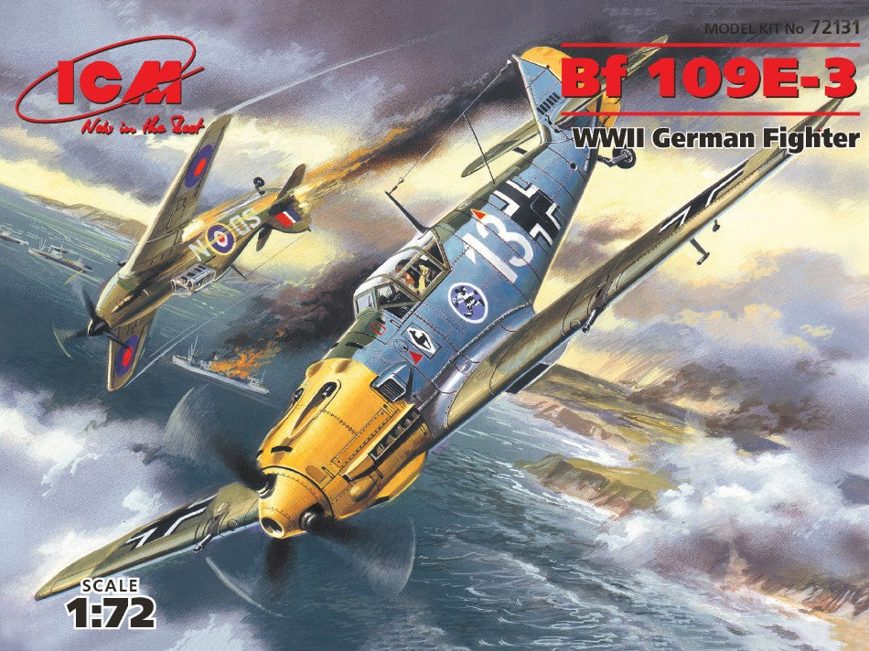 Messerschmitt Bf 109E-3 WWII German Fighter Kit – ICM 1:72