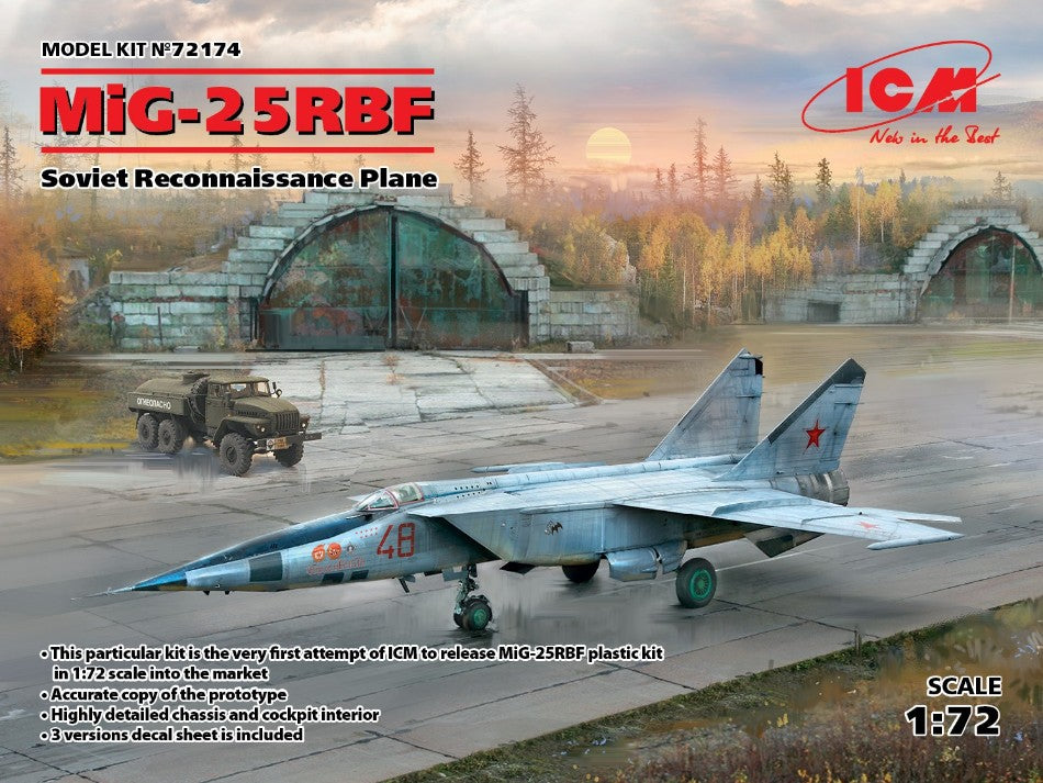 MIG-25 Rbf Soviet Reconnaissance Plane Kit – ICM 1:72