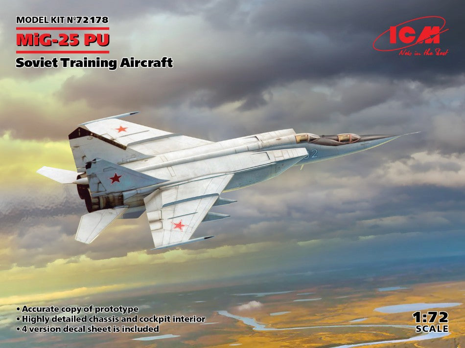 MIG-25 Pu Soviet Training Aircraft Kit – ICM 1:72