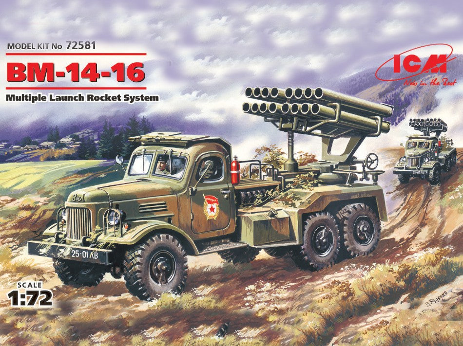 BM-14-16 Katiusha Multiple Launch Rocket System On ZIL-157 Base Kit – ICM 1:72
