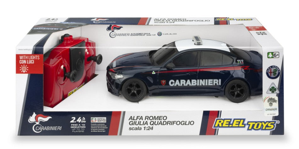 Alfa Romeo Giulia Carabinieri Radiocomando – RE.EL.Toys 1:24