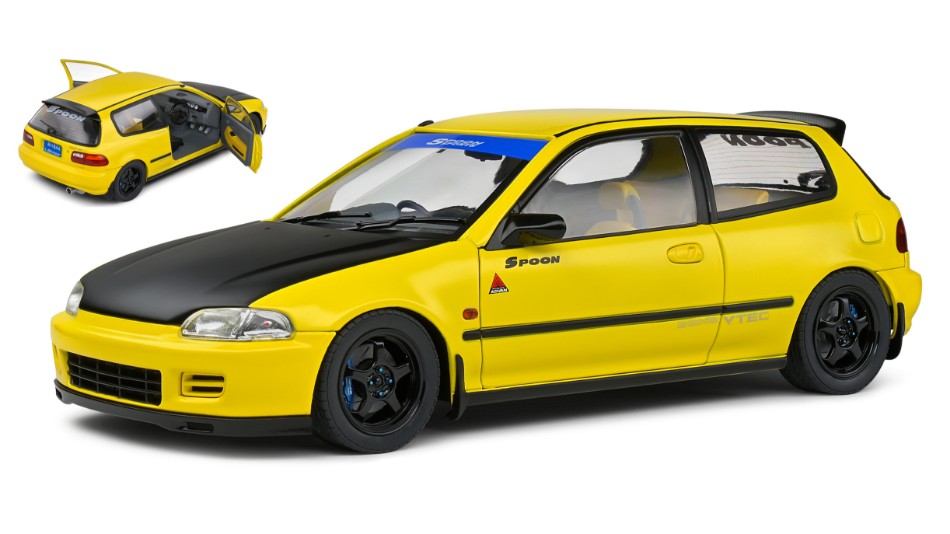 Honda Civic Eg6 Sir Ii Spoon 1991 giallo/nero 1:18 – Solido
