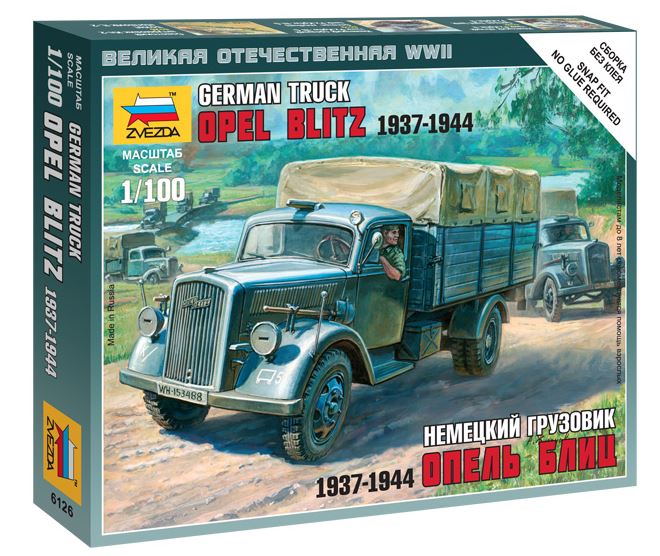 Opel Blitz 3T German Cargo Truck 1937-1944 Kit – Zvezda 1:100