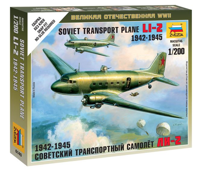LI-2 Soviet Transport Plane WWII Kit – Zvezda 1:72