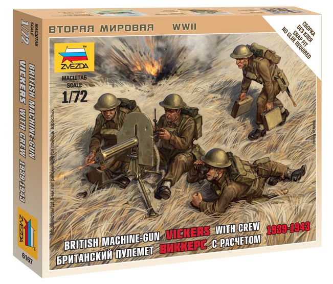 British Machine Gun With Crew Kit – Zvezda 1:72