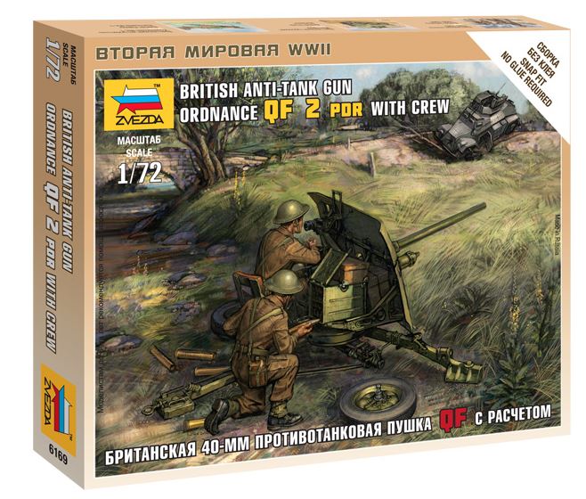 British Qf 2 Prd Anti Tank Gun Kit – Zvezda 1:72