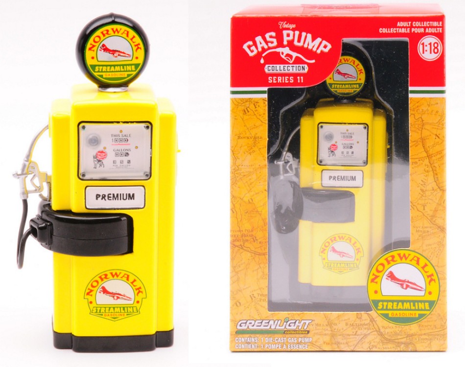Gas Pump Norwalk Streamline Gasoline 1948 – Greenlight 1:18