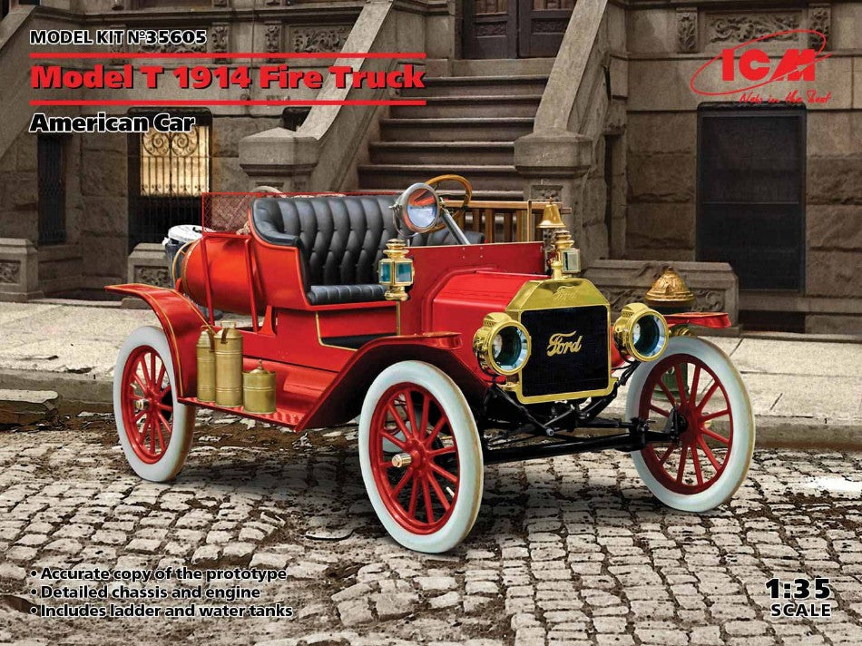 Model T 1914 Fire Truck American Car Kit – ICM 1:35