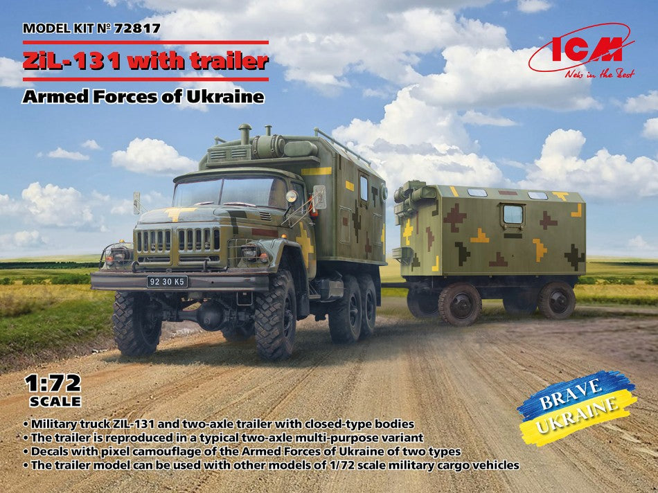 ZIL-131 Truck With Trailer Armed Forces Of Ukraine Kit – ICM 1:72