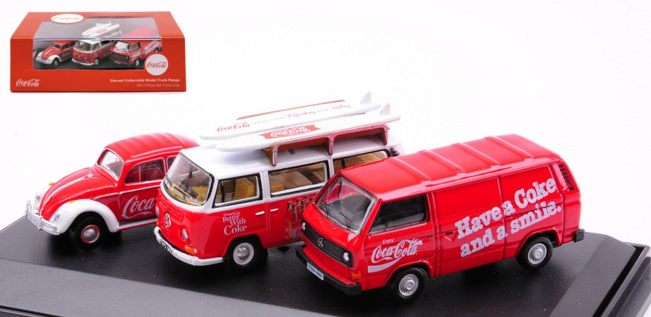 3 Pieces VW Set Coca Cola – Oxford 1:76