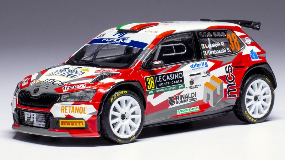Skoda Fabia RALLY2 N.38 Rally Monte Carlo 2024 Locatelli-tiraboschi – Ixo Model 1:43