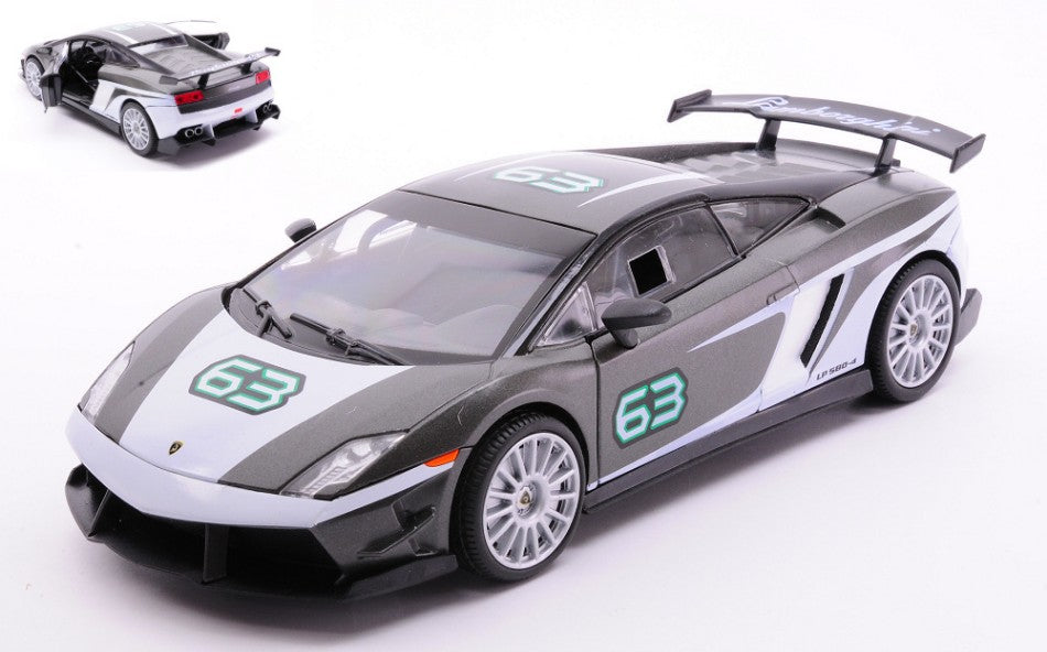 Lamborghini Gallardo Lp 560-4 Super Trofeo GT N.63 Grey/white – MotorMax 1:24
