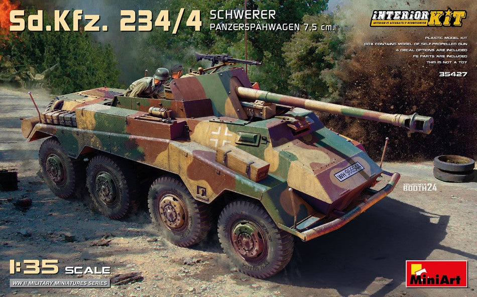 SD.KFZ.234/4 Schwerer Panzerspahwagen 7,5 Cm Kit – Miniart 1:35