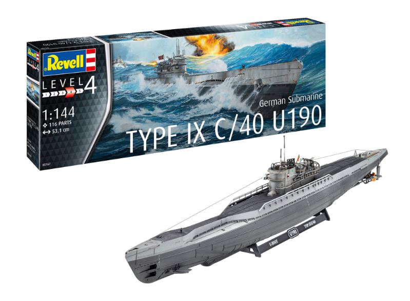 German Submarine Type Ix C/40 U190 Kit – Revell 1:144