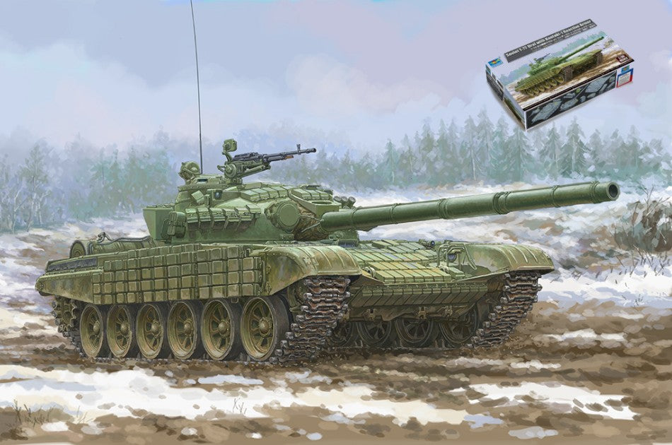 Carro Soviet T-72 Ural W/KONTAKT-1 Reaktive Armo Kit – Trumpeter 1:35