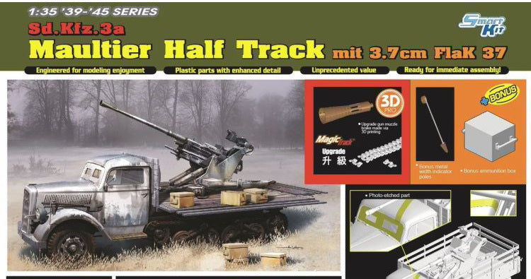 Sd.Kfz.3 Maultier W/3/7 Cm Flak 37 Kit – Dragon 1:35