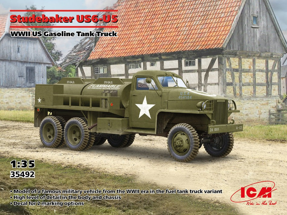 Studebaker US6-U5 WWII US Gasoline Tank Truck Kit – ICM 1:35