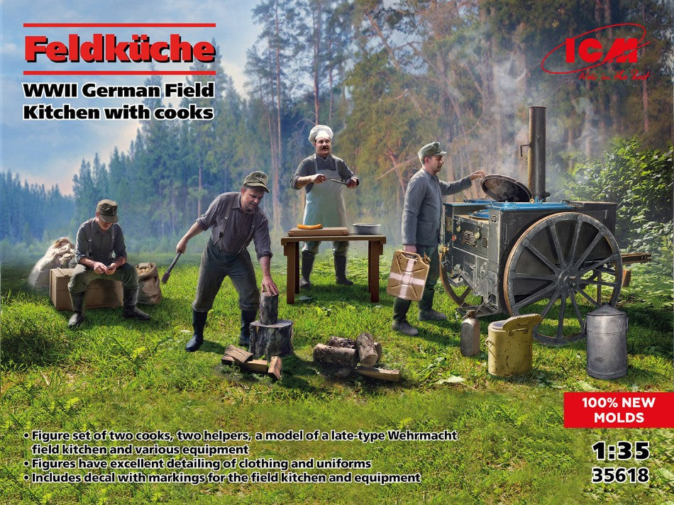 Feldkucke WWII German Field Kitchen With Cooks Kit – ICM 1:35