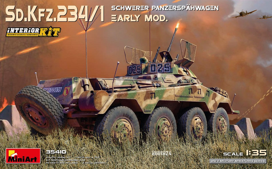 Sd.Kfz.234/1 Schwerer Panzerspahwagen (2cm) Early Mod.interior Kit – Miniart 1:35
