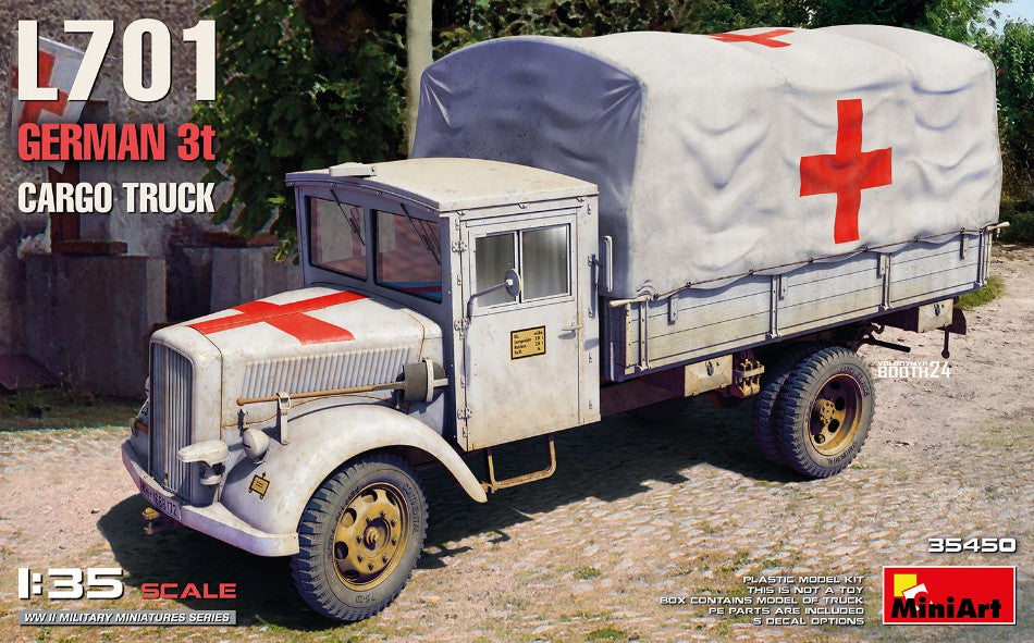 L701 German 3t Cargo Truck Red Cross Kit – Miniart 1:35