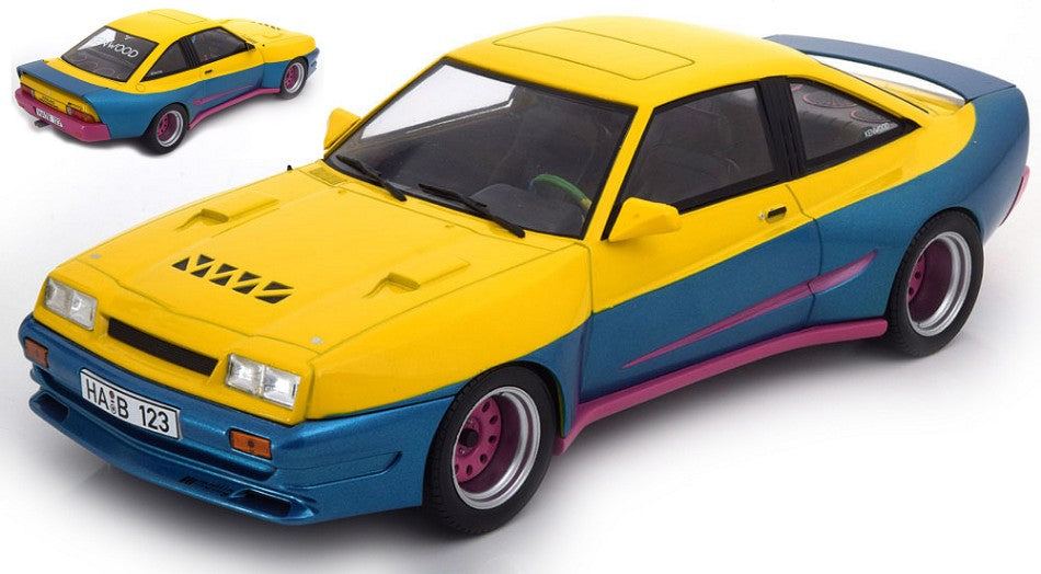 Opel Manta B Matting Yellow/blue – ModelCarGroup 1:18