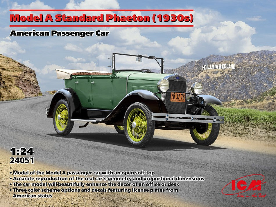 Model A Standard Phaeton 1930s American Passenger Car Kit – ICM 1:24