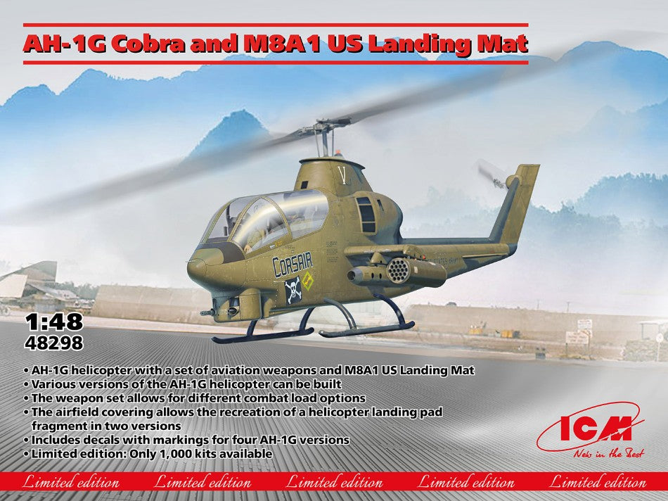AH-1G Cobra And M8A1 US Landing Mat Kit – ICM 1:48