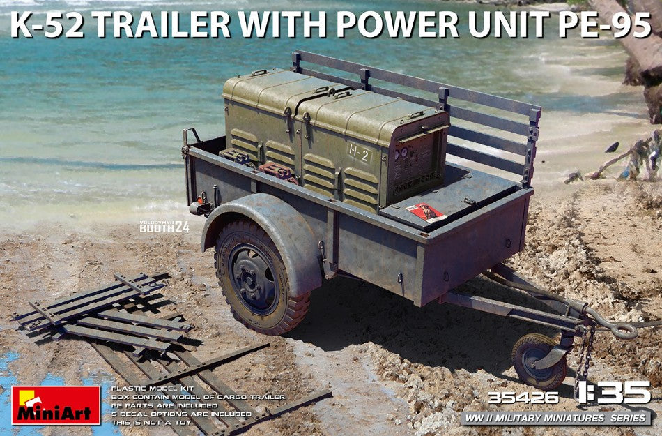 K-52 Trailer W/power Unit PE-95 Kit – Miniart 1:35