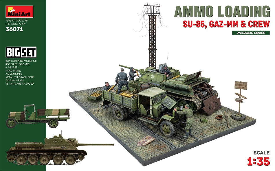 Ammo Loading (SU-85, Gaz-mm & Crew) Big Set Kit – Miniart 1:35