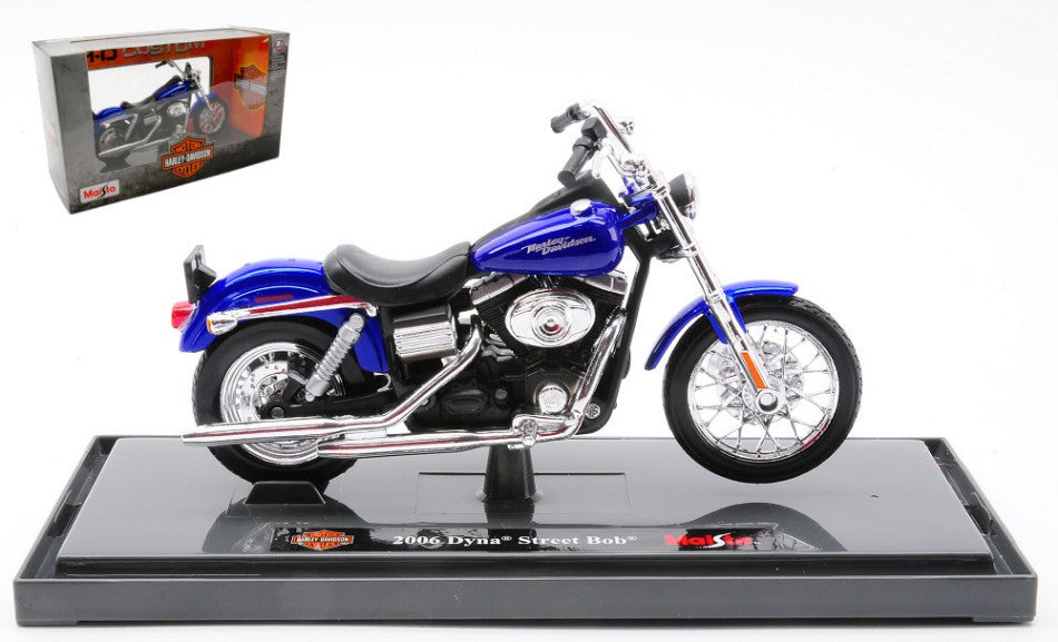 Harley Davidson Dyna Street Bob 2006 blu 1:18 – Maisto