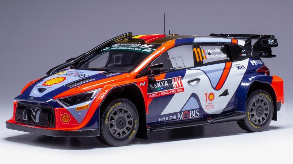 Hyundai I20 N Wrc N.11 Safari Rally Kenya 2024 Neuville-Wydaeghe 1:18 – Ixo Model