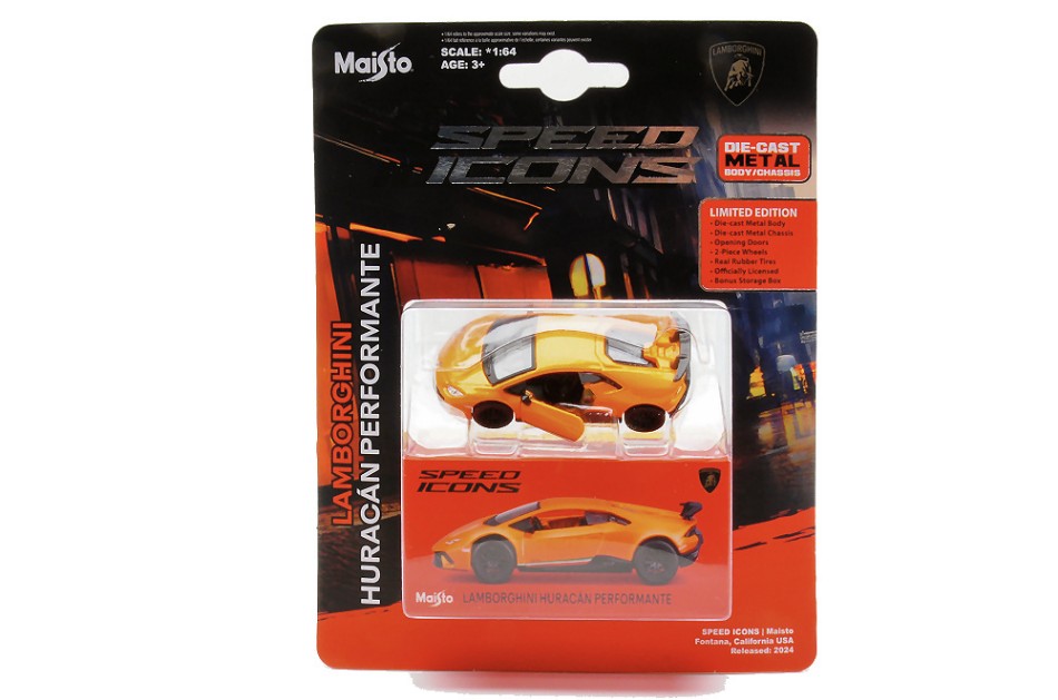 Speed Icons Lamborghini Huracan Performante arancione 1:64 – Maisto