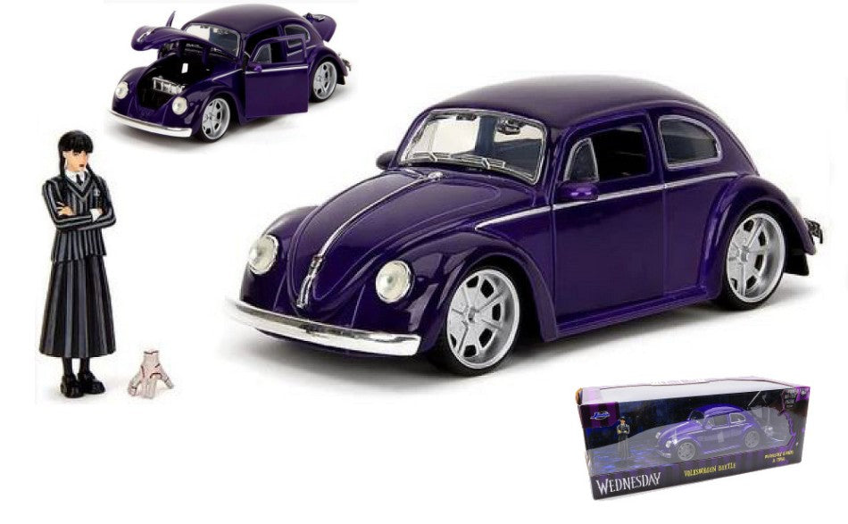 VW Beetle "wednesday" With Figure – Jada Toys 1:24