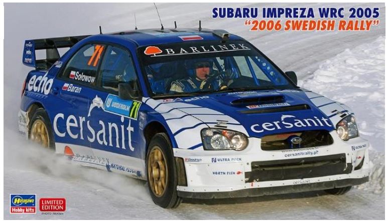 Subaru Impreza WRC 2005, 2006 Sweden Rally Kit – Hasegawa 1:24
