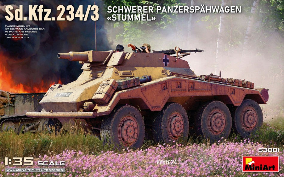 SD.KFZ.234/3 Schwerer Panzerspahwagen Stummel Kit – Miniart 1:35