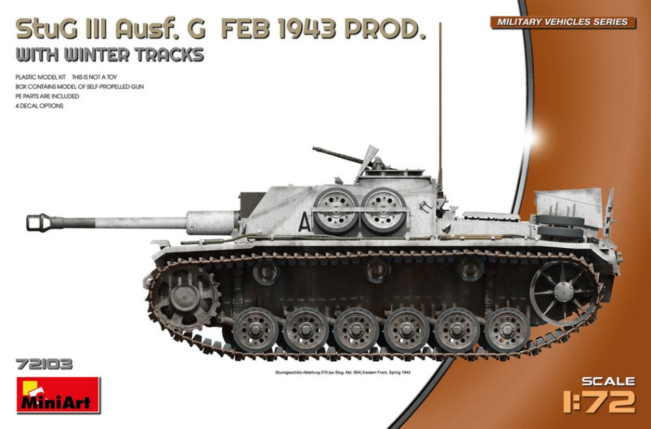 Stug Iii Ausf. G Feb 1943 Prod.w/winter Tracks Kit – Miniart 1:72