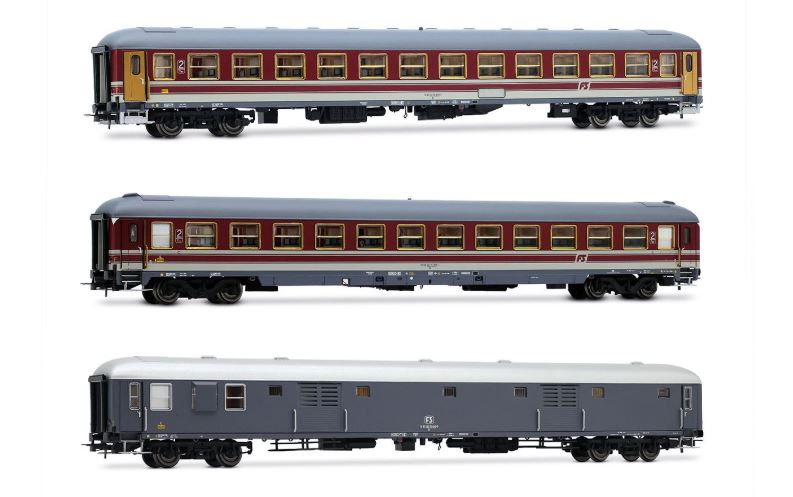 Fs 3 Carrozze ,2a Classe, 2a Classe, Bagagl. Alpen-express Ep.ivb – Rivarossi 1:87