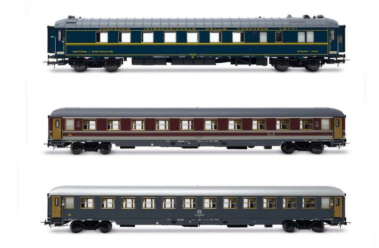 Fs 3 Carrozze RISTORANTE,1a Classe, 2a Classe Alpen-express Ep.ivb – Rivarossi 1:87
