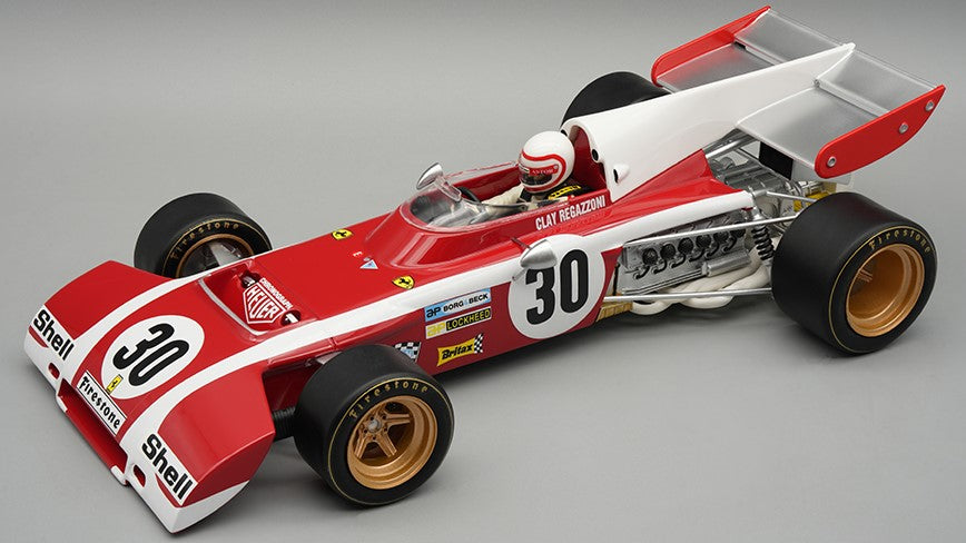 Ferrari 312 B2 Prova Belgium GP 1972 C.REGAZZONI C/vetrina E Pilota – Tecnomodel 1:18