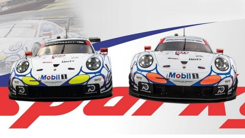 Porsche 911 Rsr N.911/N.912 Petit Le Mans 2018 Set – Spark Model 1:64