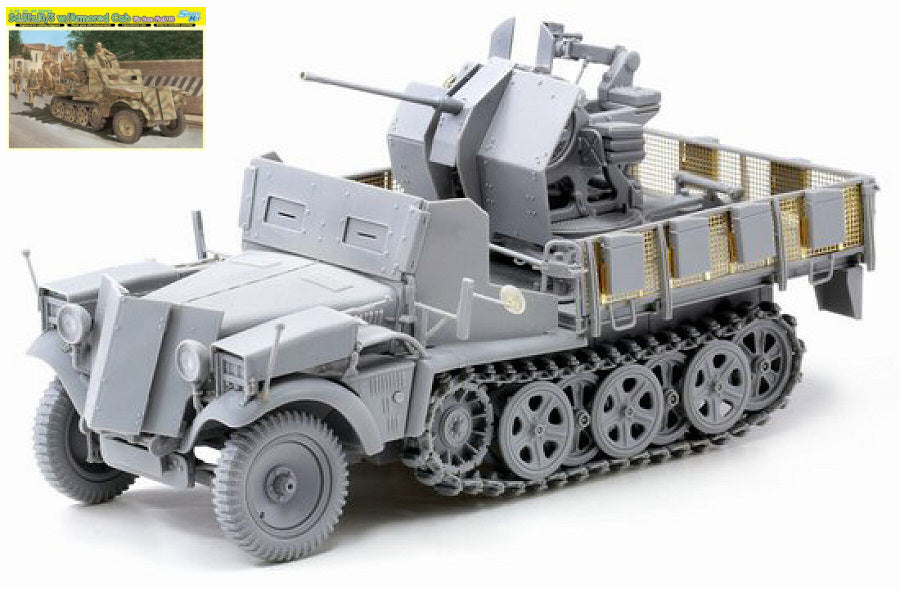 SD.KFZ.10/5 W/armor Cab Fur 2cm Flak 38 Smart Kit – Dragon 1:35